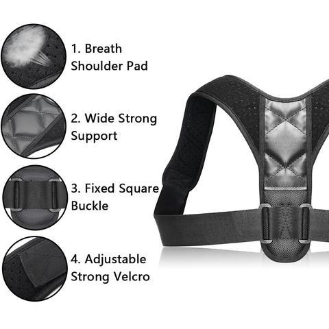 Adjustable Posture Corrector Back Support Strap