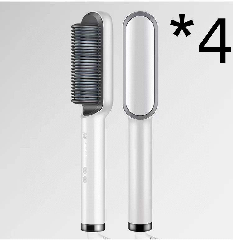 2 In 1 Hair Straightener Hot Comb & Iron Curling Tong Dual-purpose Electric Hair Brush