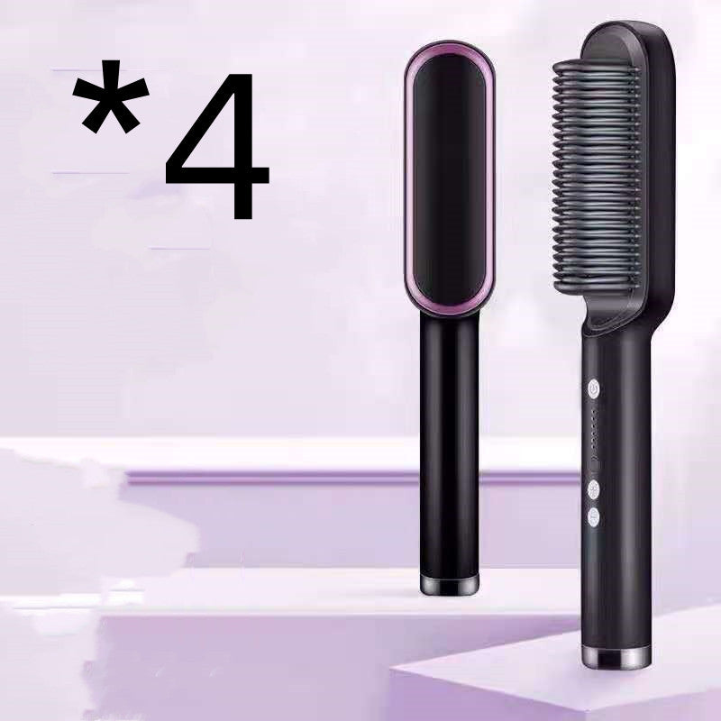 2 In 1 Hair Straightener Hot Comb & Iron Curling Tong Dual-purpose Electric Hair Brush