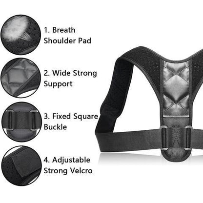 Adjustable Posture Corrector Back Support Strap